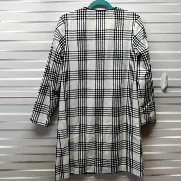 Girl with Curves Brand (QVC) Windowpane Lined Collarless Long Length Jacket - 4 - Picture 2 of 12